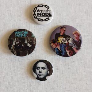 4x Lot of Vintage Depeche Mode Martin Gore Buttons Pins Badge 80s New Wave 1 in
